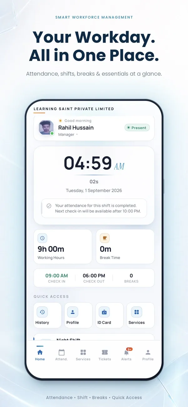 Abhishek International HRMS: Your workday, all in one place