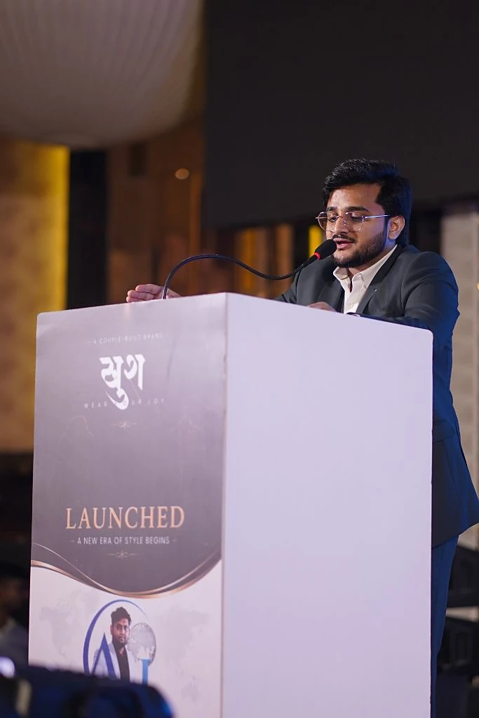 Mujahid Azimabadi speaking at the Khush launch