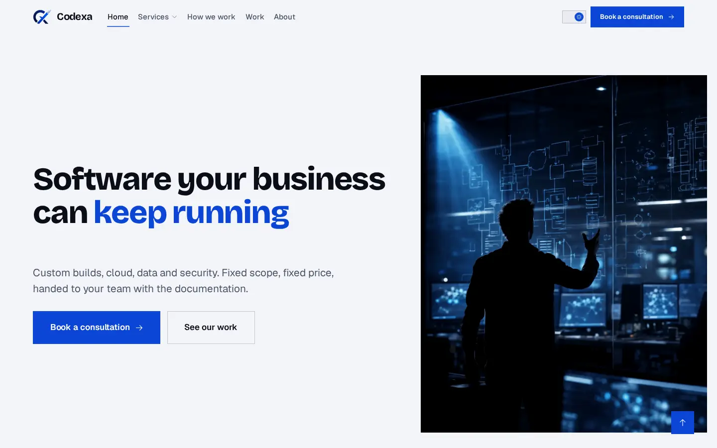 Codexa Technologies website — homepage