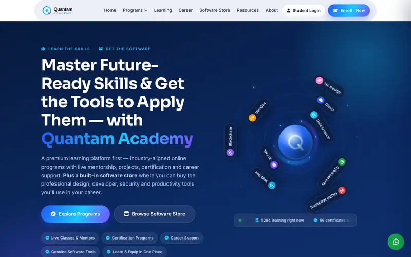 Screenshot of Quantam Academy